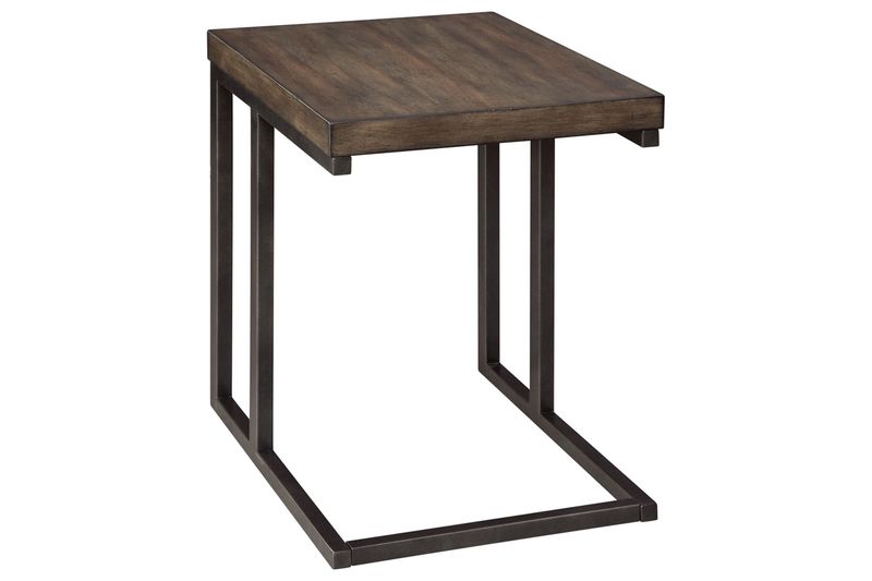 Johurst Chairside Table in Gray & Brown, Image 1