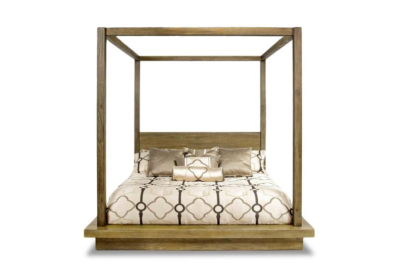 Melbourne Canopy Bed in Brown, CA King | Beds | Bedroom