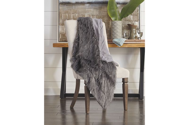 Ryley Throw Blanket in Gray, Image 1
