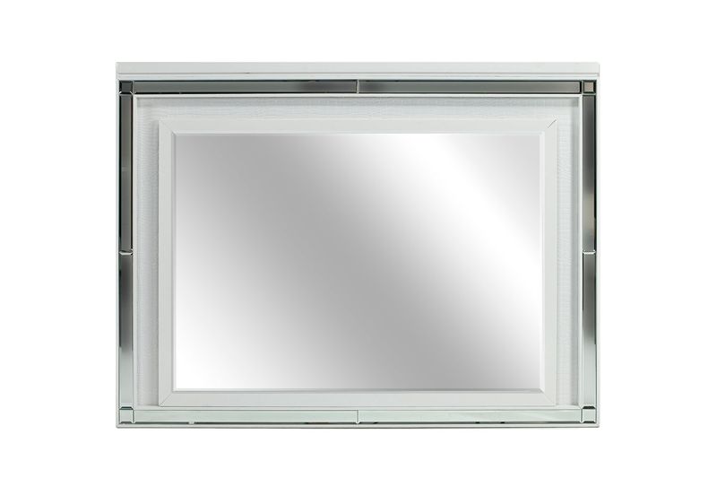 Valentino Mirror in White Mor Furniture