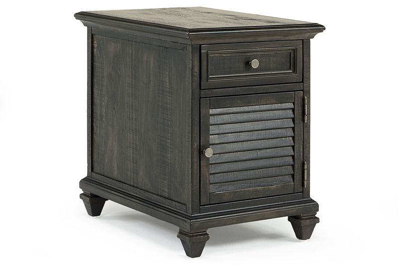 Calistoga Chairside Table in Weathered Charcoal, Image 1