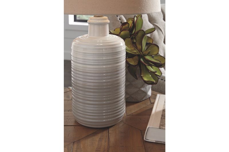 Marnina Table Lamp in Taupe, Image 3