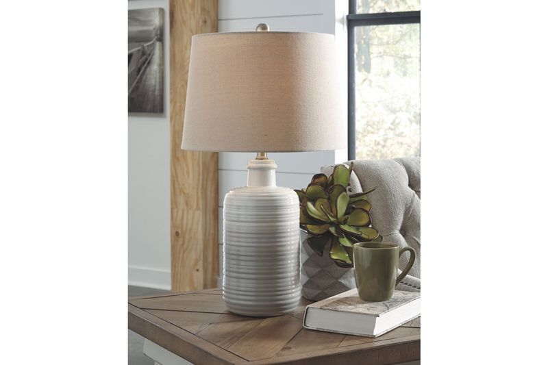 Marnina Table Lamp in Taupe, Image 2