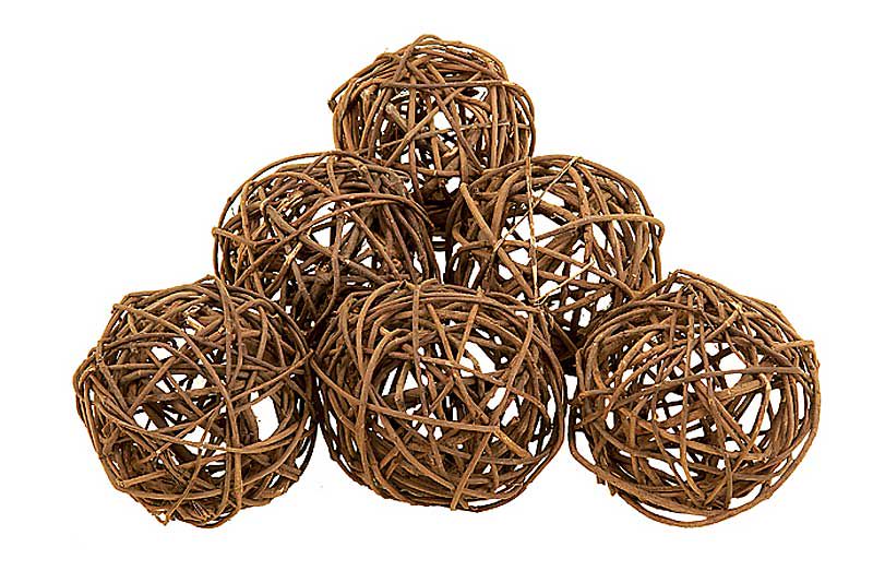 Natural Deco Balls, Set of 6, Image 1