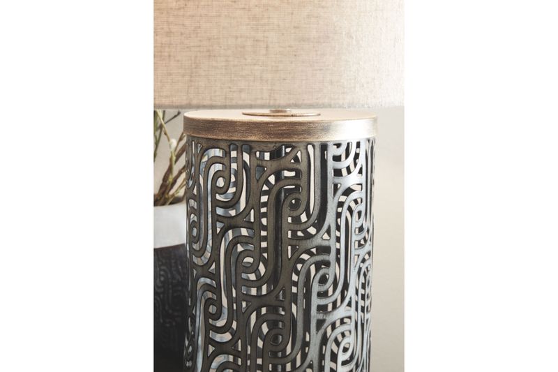 Dayo Table Lamp in Gray/Gold Finish, Image 3