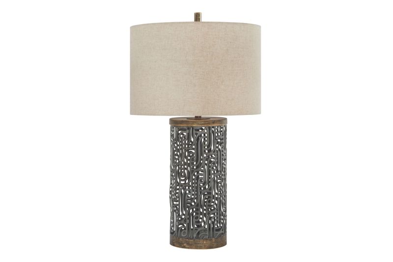 Dayo Table Lamp in Gray/Gold Finish, Image 1