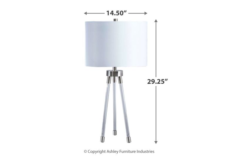 Idalia Table Lamp in Clear/Silver Finish, Image 4