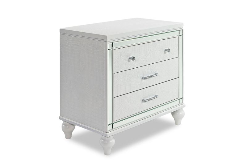 Valentino Nightstand in White, Image 1