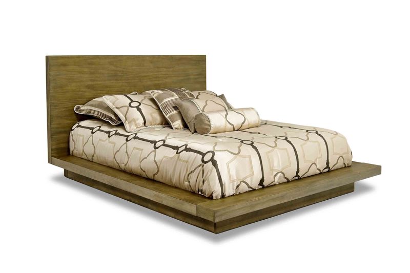 Melbourne Panel Bed in Brown, Queen, Image 1