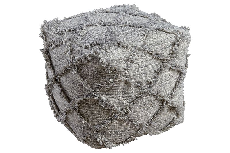 Adelphie Pouf in Natural/Gray, Image 1