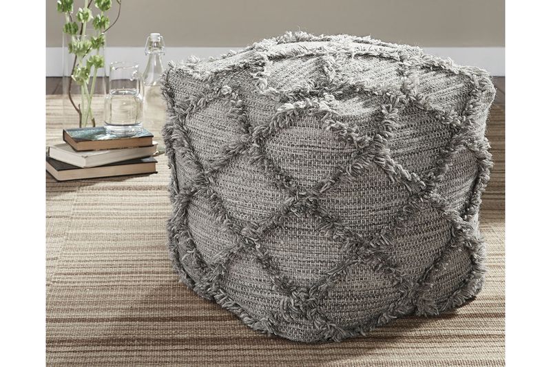 Adelphie Pouf in Natural/Gray, Image 2