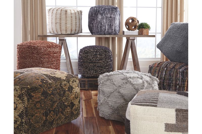 Adelphie Pouf in Natural/Gray, Image 3