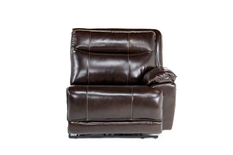 Boba 1 Arm 2 Power Recliner in Brown Leather, Right Facing, Image 1