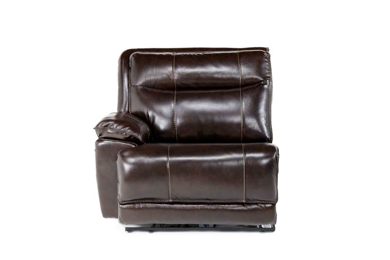 Boba 1 Arm Recliner in Brown Leather, Left Facing, Image 1