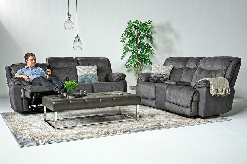 Bubba Reclining Sofa in Graphite, Image 7