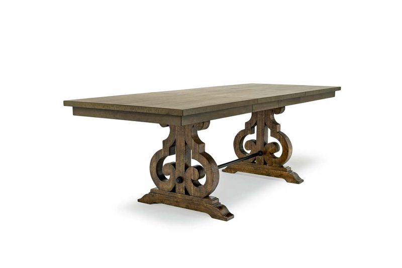 Stone Counter Height Dining Table in Light Gray, Image 1