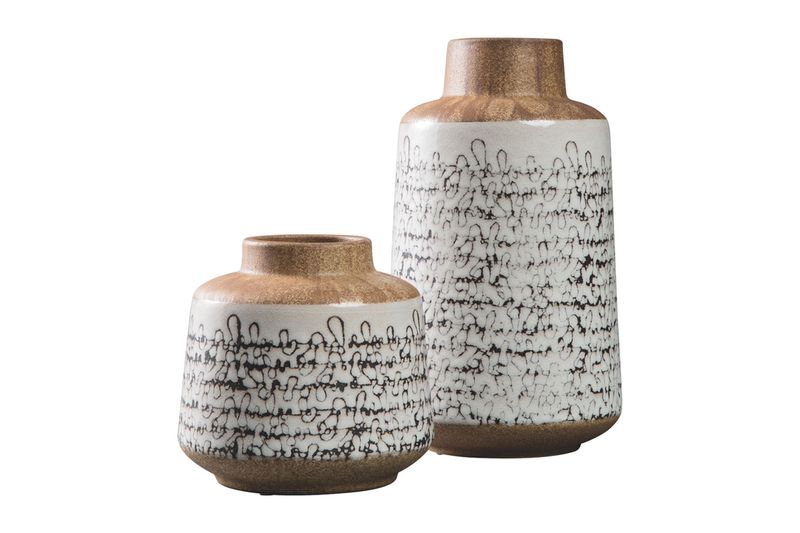Meghan Ceramic Vases, Set of 2, Image 1