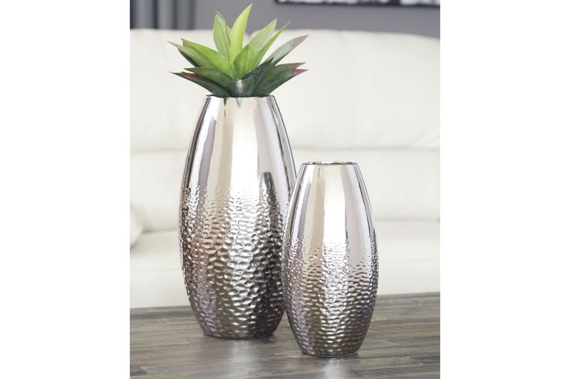 Dinesh Ceramic Vases, Set of 2; pastel and beige bedroom set