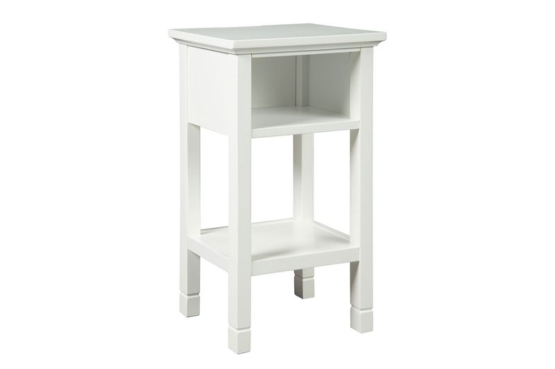 Marnville USB Accent Table in White, Image 1