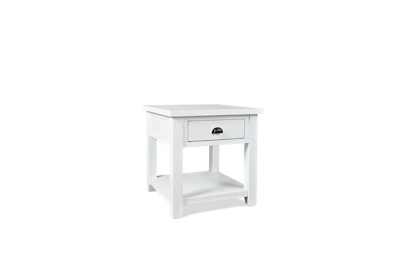 Artisans End Table in White, Image 1