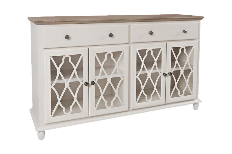 Aurora 4 Door Accent Chest in White, Image 1 Aurora 4 Door Accent Chest in White, Image 1
