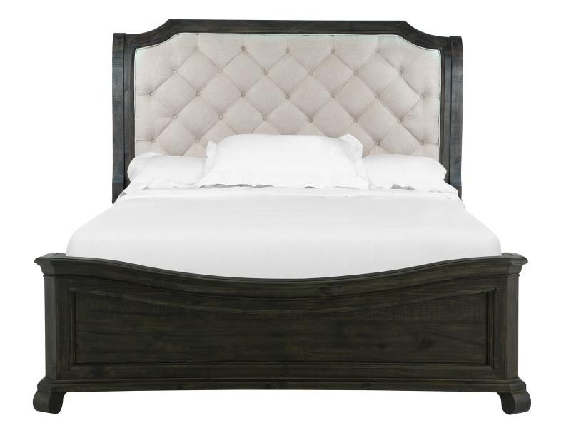 Bellamy Sleigh Bed in Charcoal, Eastern King, Image 2