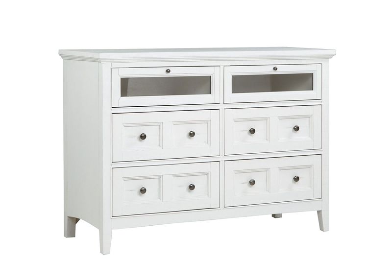 Bay Creek Media Chest in White, Image 1