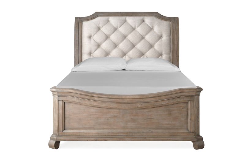 Bellamy Sleigh Bed in Gray, Queen, Image 2