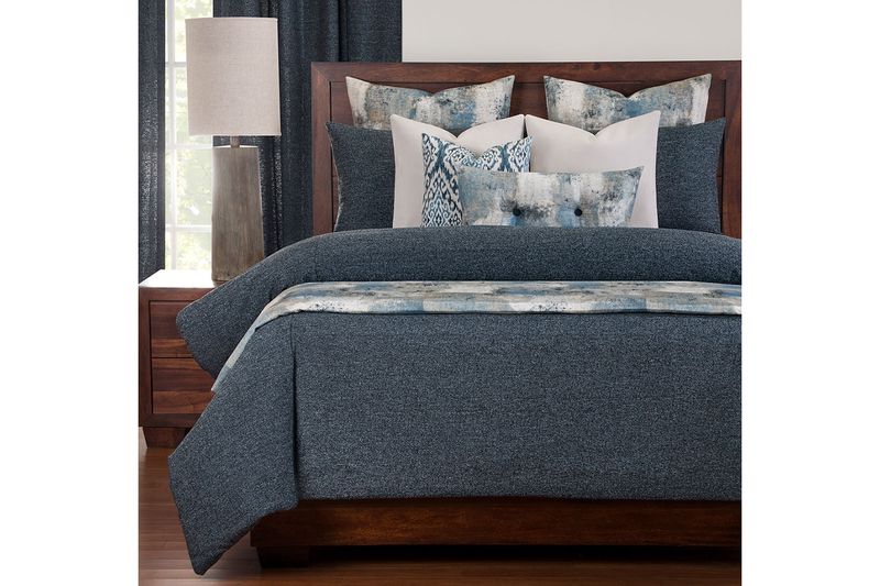 Belmont Duvet Comforter Set in Blue 10 Piece, Eastern King, Image 1