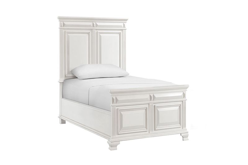 Calloway Panel Bed in White, Twin, Image 1
