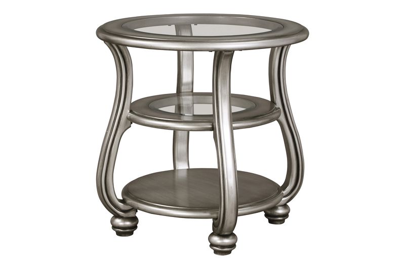 Coralayne End Table in Silver, Image 1