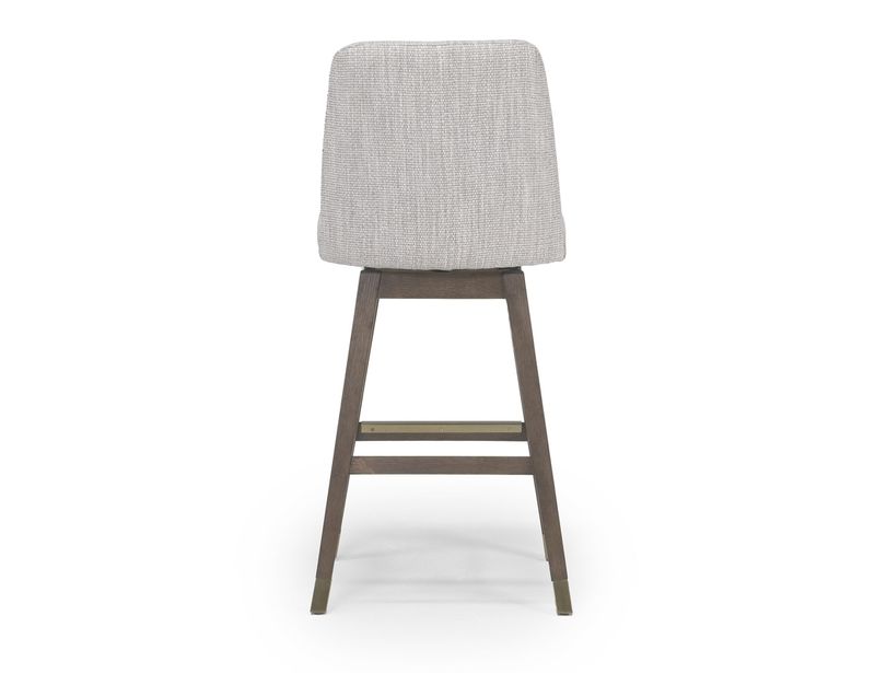 Amelie Swivel Counter Stool in Taupe Back