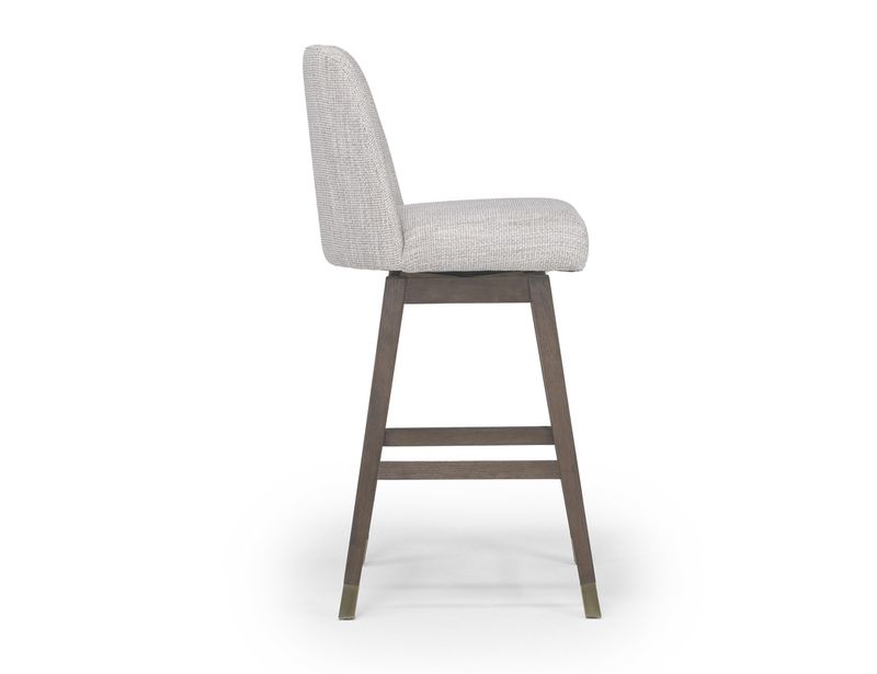 Amelie Swivel Counter Stool in Taupe Side