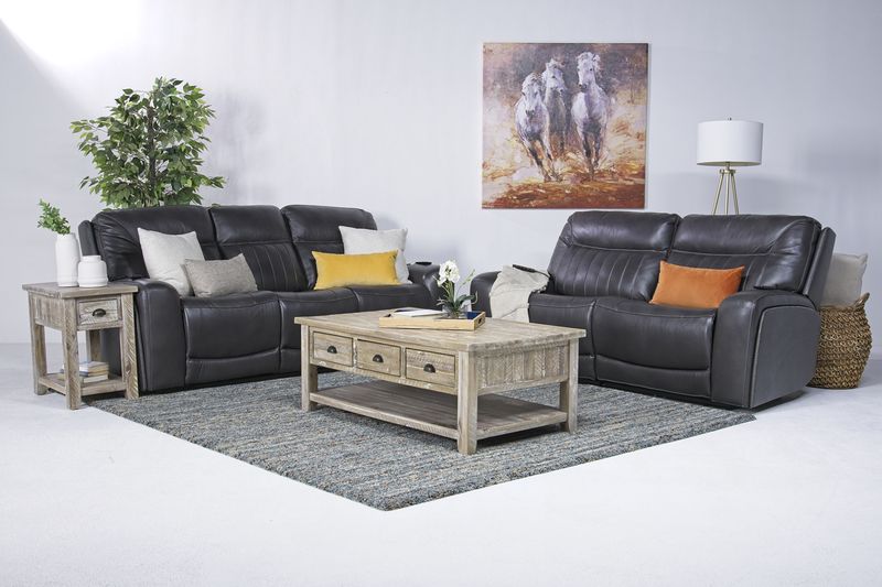 Banks 3 Power Sofa & Loveseat, Styled