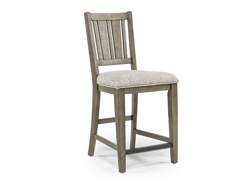 Bay Creek Counter Height Stool in Light Gray, Slat