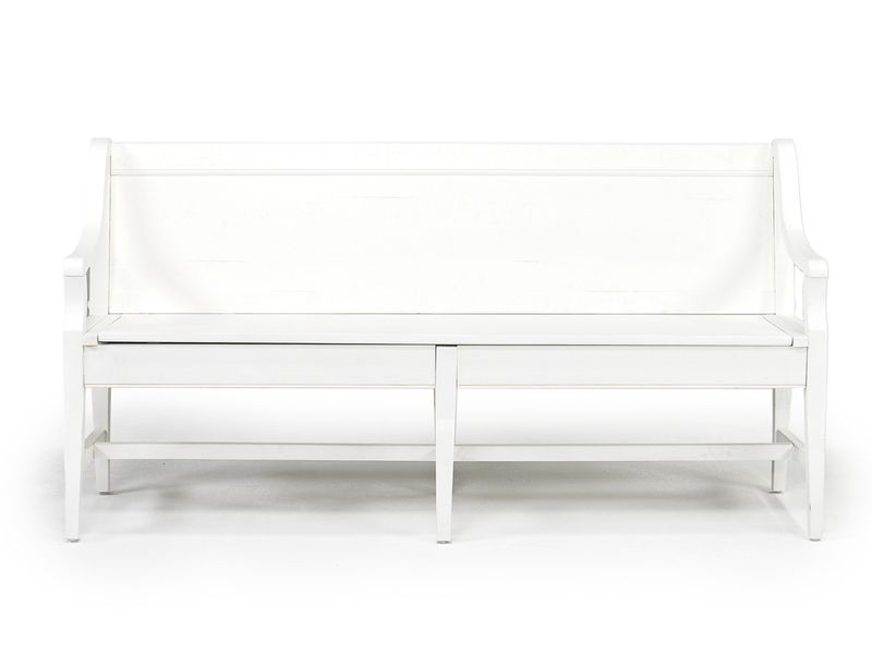 White dining 2025 bench with storage