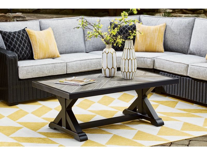 Beachcroft Patio Table, Styled Beachcroft Patio Table, Styled