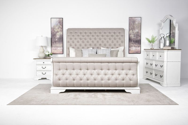 Bellevue Sleigh Bed & Dresser , Styled Bellevue Sleigh Bed & Dresser , Styled