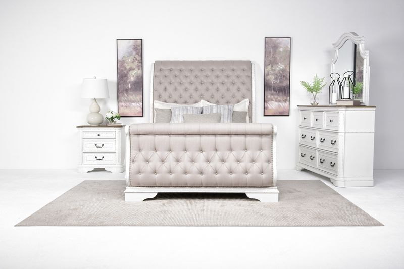 Bellevue Sleigh Bed & Dresser , Styled Bellevue Sleigh Bed & Dresser , Styled