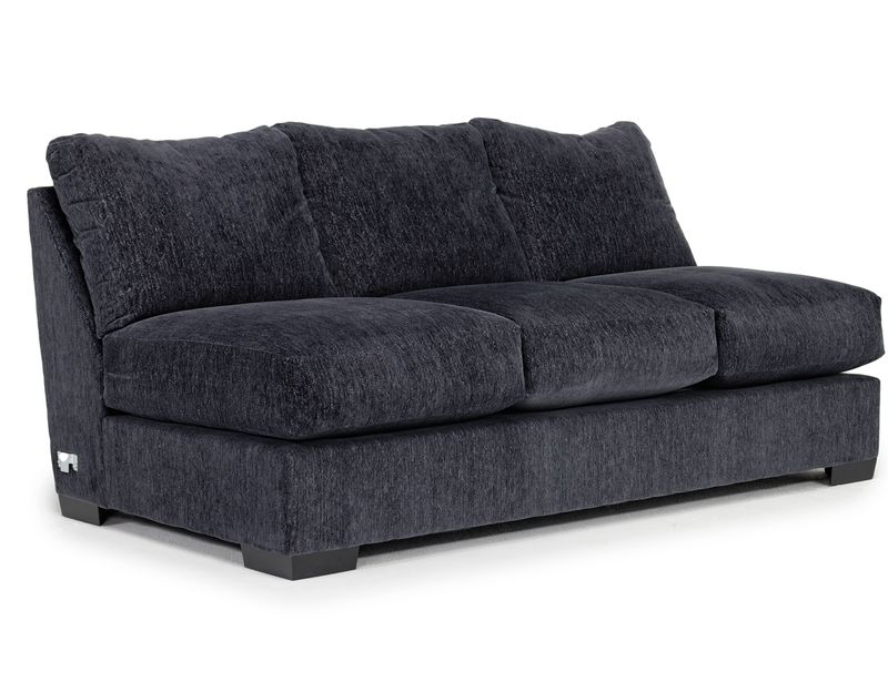 Bermuda Armless Sofa in Flint Pacific, Down Mor Furniture