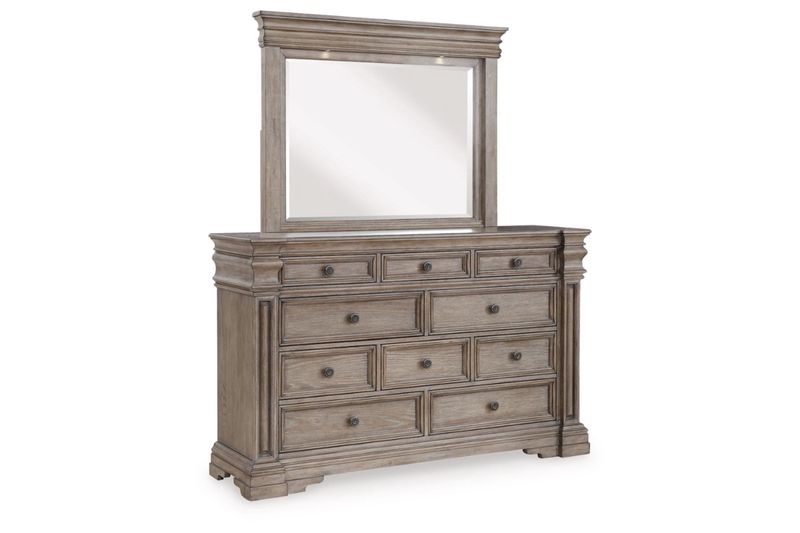 Blairhurst Panel Bed & Dresser, Angled