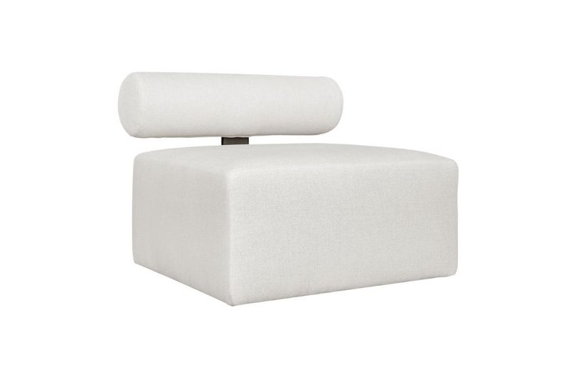 Bolster Outdoor Armless Sofa, Angled Bolster Outdoor Armless Sofa, Angled