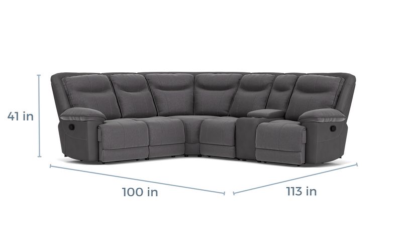 Bubba 6 Piece Reclining Sectio, 