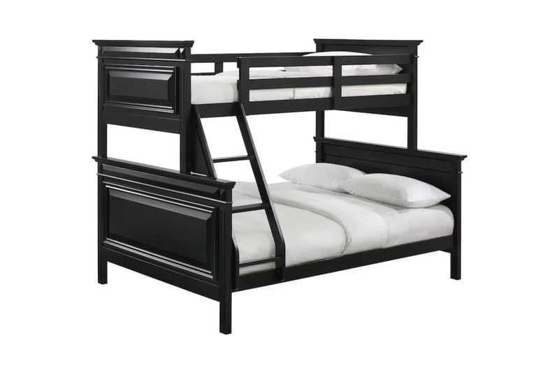 Calloway Bunk Bed in Black Twin over Full Angled