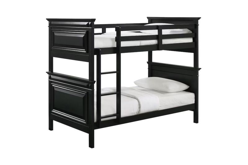 Calloway Bunk Bed in Black Twin over Twin Angled