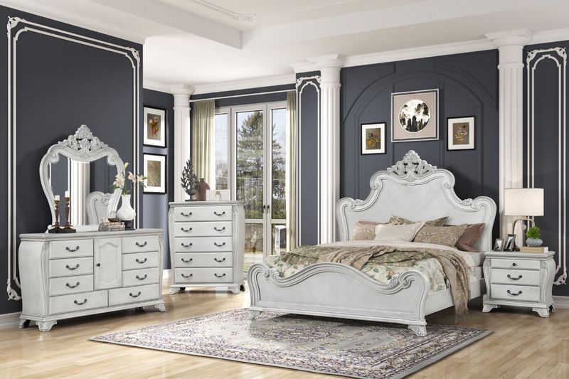 Cambria Panel Bed & Dresser & , Styled