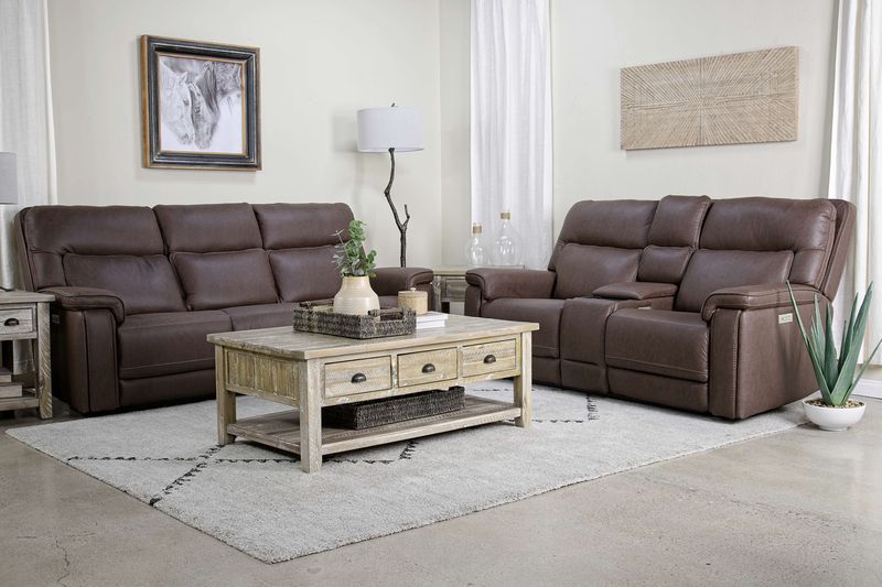 Cannes 3 Power Sofa & Console , Styled