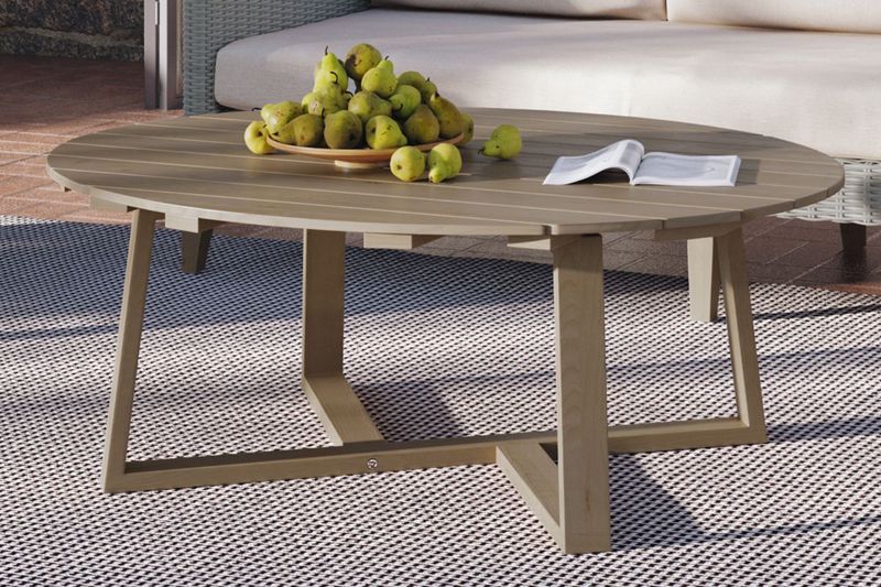 Carezza Patio Coffee Table, Styled