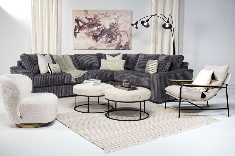 Casper 3 Piece Sectional, Styled