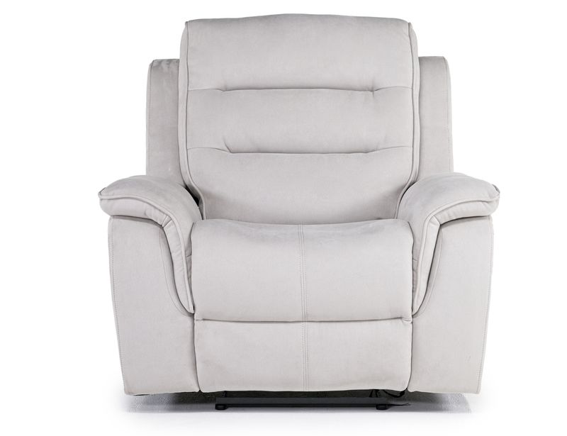 Chanell Recliner in New Nappa Light Gray | Recliners | Living Room
